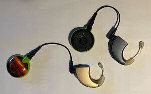 Zwei Sprachprozessoren nebeneinander liegend, der Q70 in der Farbe anthrazit und der Q90 in rosesilber