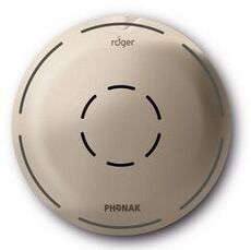 Rundes, beigefarbenes Gerät mit mehreren Schlitzen.