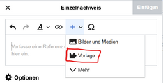 Screenshot: Einzelnachweis in Visual Editor erstellen, Teil 2